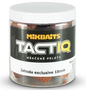 Mikbaits měkčené pelety tactiq 250 ml 18 mm-jahoda exclusive
