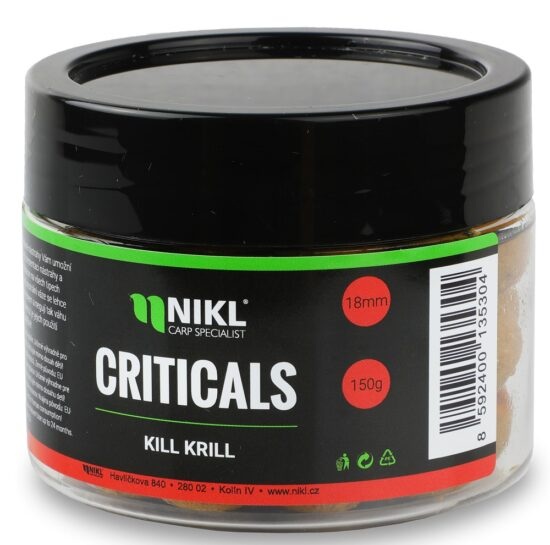 Nikl boilie criticals kill krill 150 g - 18 mm