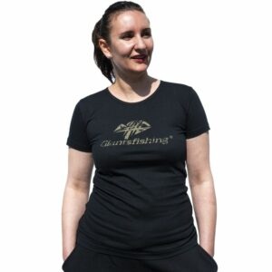 Giants fishing tričko dámské černé camo logo - velikost m