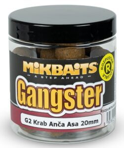 Mikbaits rozpustné boilies gangster g2 krab ančovička asa 250 ml - 20 mm